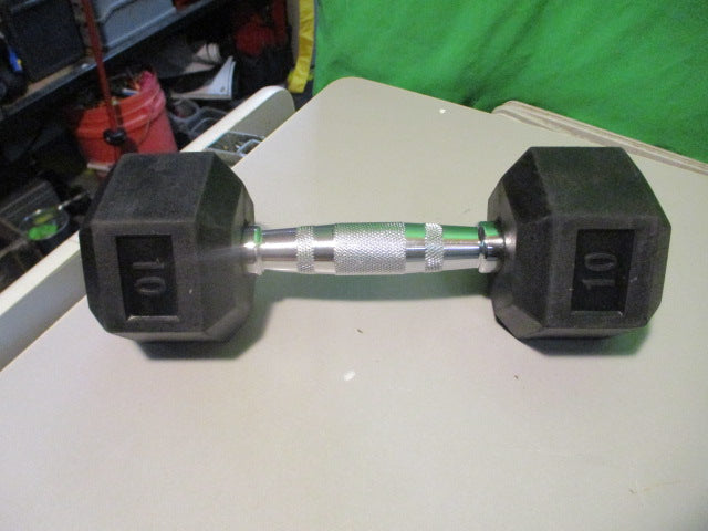 Load image into Gallery viewer, Used 10LB Rubber Hex Dumbbell
