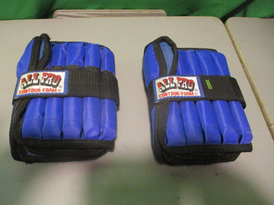 Used All Pro Contour Foam 10lb Adjustable ANKLE WEIGHT SET 5lbs Each