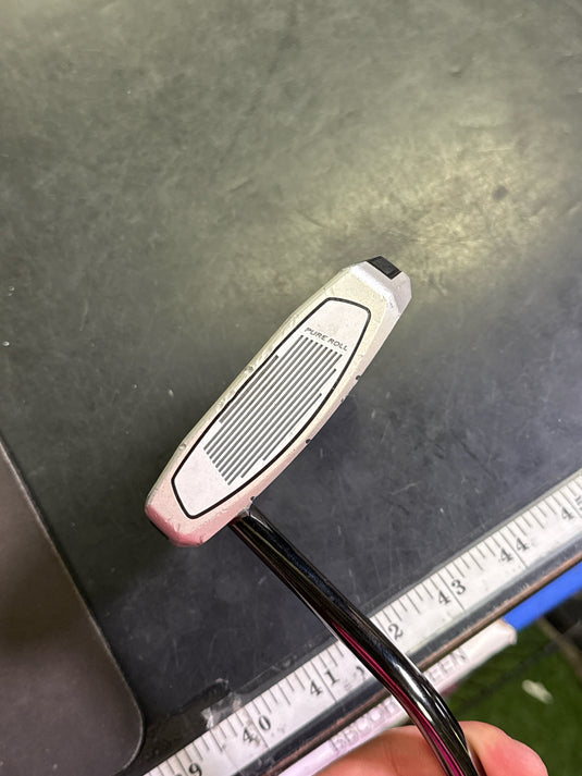 Used TaylorMade Spider S Platinum Pure Roll 65G Offset Right Hand Mallet Putter