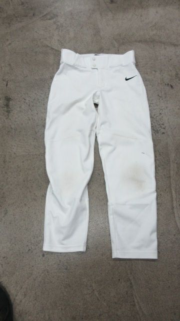 Load image into Gallery viewer, Used Nike Vapor Youth Large White Open Bottom Baseball Pants
