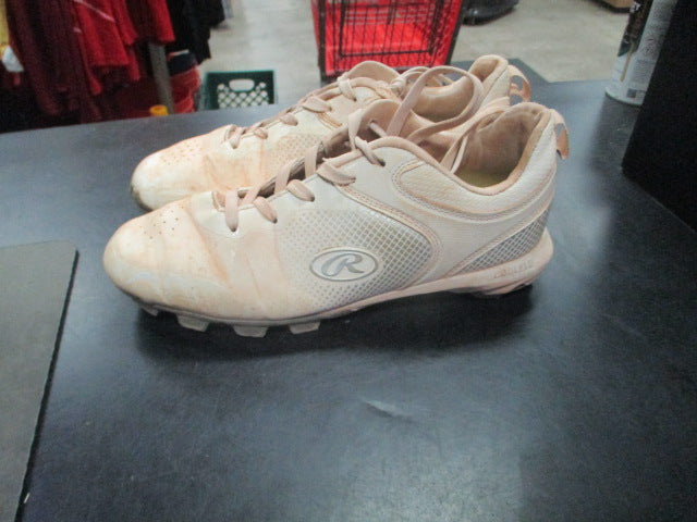 Load image into Gallery viewer, Used Rawlings Size 8.5 White Cleats
