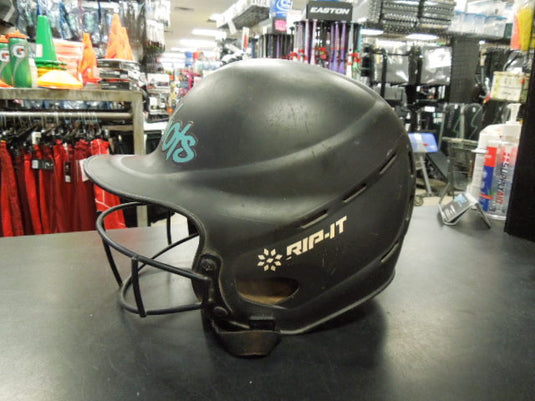 Used Rip It Batting Helmet with Face Cage Size M/L 6 1/2 - 7 3/8