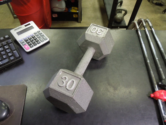 Used 30 lb Cast Iron Dumbbell