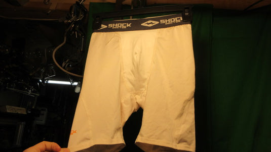 Used Shock Doctor Compression Short Cup Pocket Youth Large - White