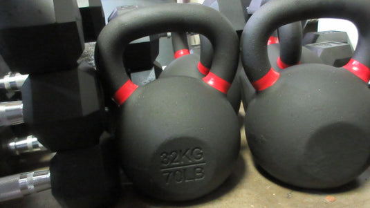 New Apollo 32 KG/70LB Kettlebell W/ Color Strip - Red
