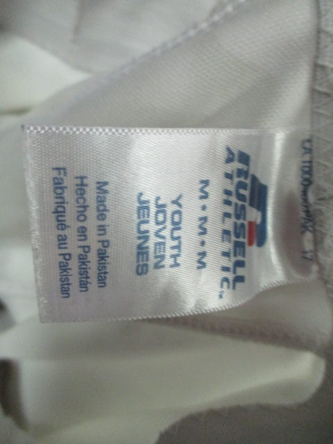 Used Russell White Football Pants Size Youth Medium (No Pads)