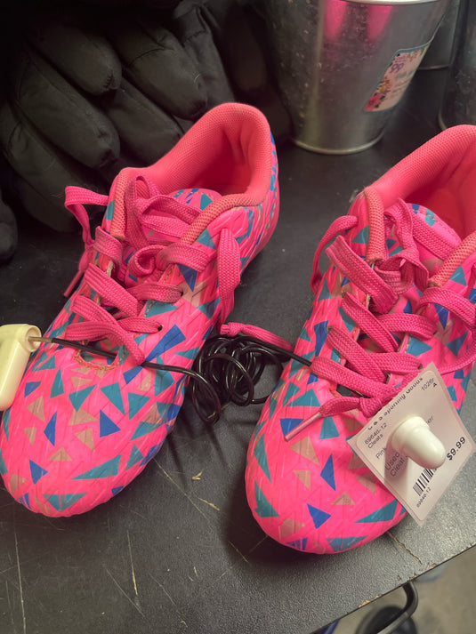 Used Pink Soccer Cleat Size2