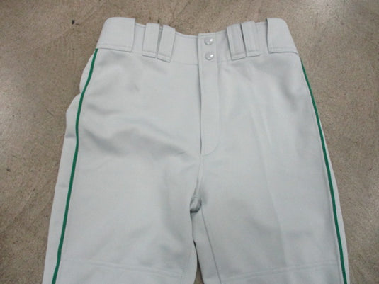 Mizuno Performance Gray Baseball Pants Sz Small - Green Piping