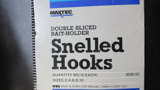 Load image into Gallery viewer, Used Maxtec Double Sliced Bait-Holder Snelled Hooks - Assorted Sizes
