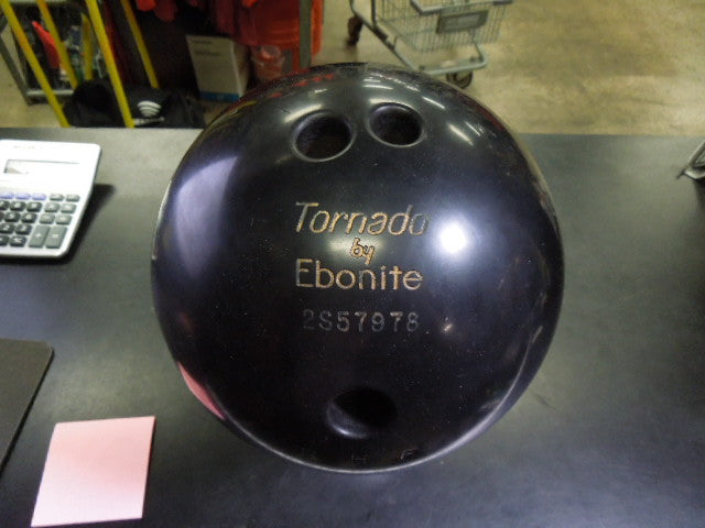 Load image into Gallery viewer, Vintage Ebonite Tornado Classic Black 16 lb Bowling Ball
