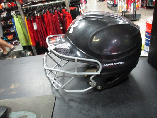 Used Under Armour Size Youth (One Size) Batting Helmet With Mask