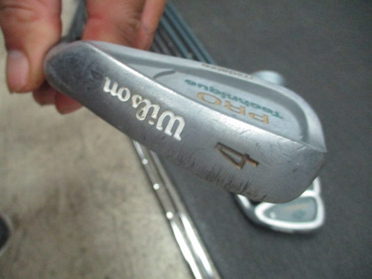 Used Wilson Pro Technique Iron Set 3-9, PW, Driver, 5 Wood, 3 Wood - RH