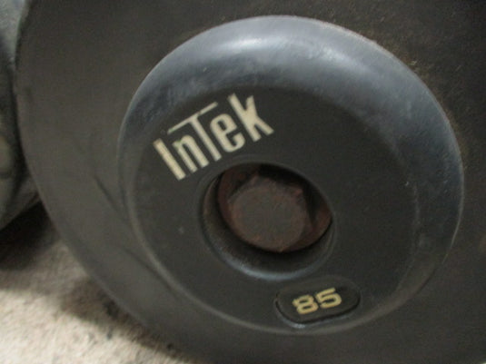 Used Intek 85 Lb Rubber Dumbbell - Pair