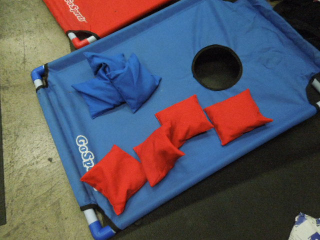 Load image into Gallery viewer, Used Go Sports Cloth Cornhole Set Missing 1 Blue Bean Bag
