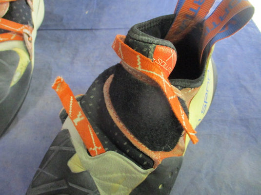 Used La Sportiva Solution Climbing Shoes Women Size 7 - worn strap