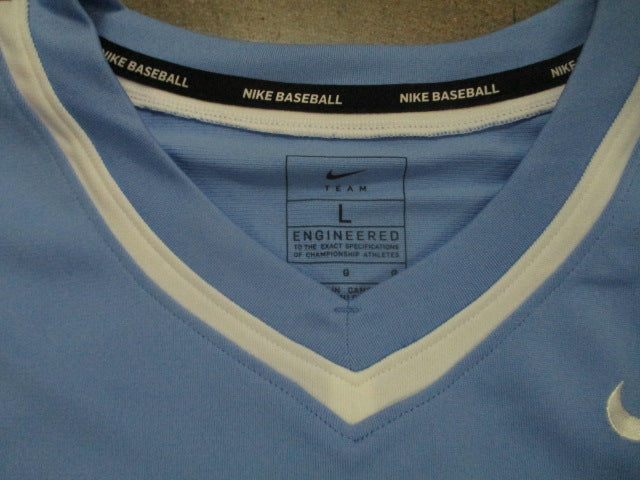 Load image into Gallery viewer, Nike Vapor Select V-Neck Baseball Jersey Light Blue Men's Size Large
