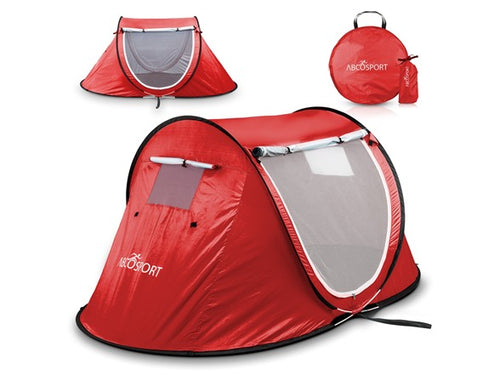 Used Abcosport Pop-Up Cabana Beach Tent - Stock Photo
