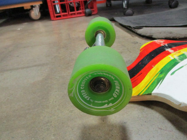Load image into Gallery viewer, Used Punked 39&quot; Dropdown Palm City Rasta Longboard
