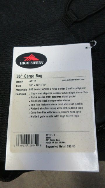 Load image into Gallery viewer, High Sierra 36&quot; Cargo Duffle Bag - Still has Tag
