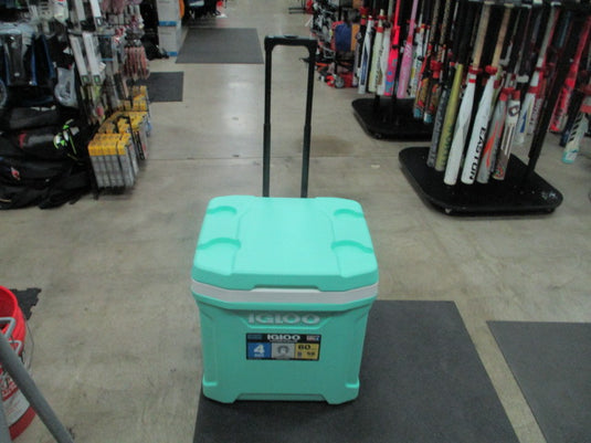 Used Igloo 60 Quart 4 Day Mint Rolling Cooler