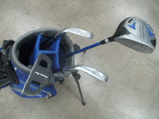Used Power Bilt 4 Piece Junior Golf Set w/ Bag ( W, 7, Driver, Putter)