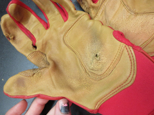 Used Bruce Bolt Premium Pro Short Cuff Batting Gloves - Size Medium *Very Used*