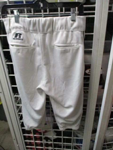 Load image into Gallery viewer, Used Russell White &amp; Black Piping Knicker Bottom Pants Adult Size Medium- stains
