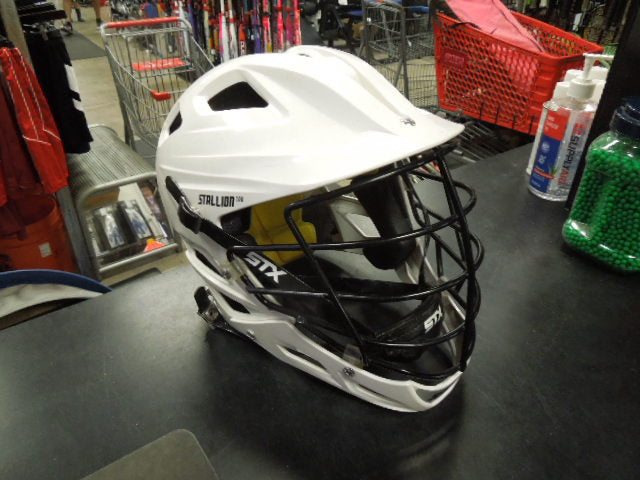 Load image into Gallery viewer, Used Schutt Stallion 100 Lacrosse Helmet in White Size M/L
