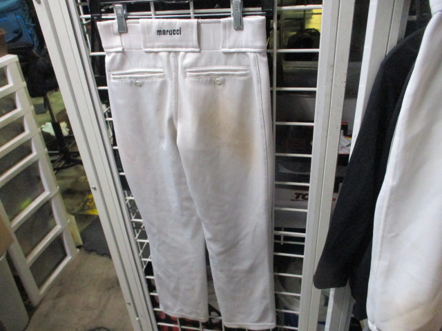 Load image into Gallery viewer, Used Marucci White Open Bottom Baseball Pants Size Youth Large
