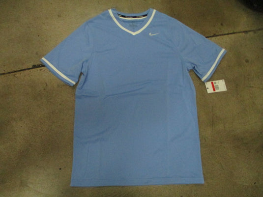 Nike Vapor Select V-Neck Baseball Jersey Light Blue Men's Size Large
