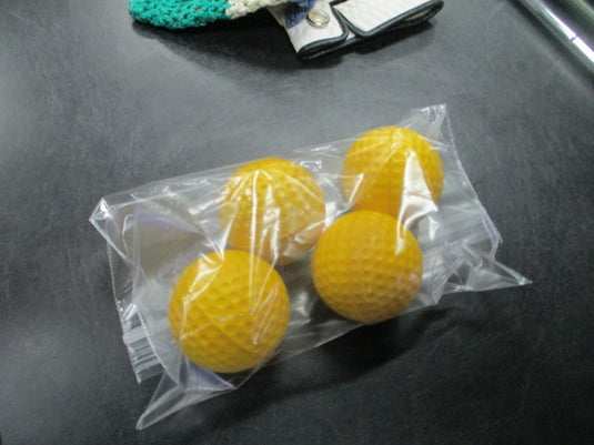 Used Yellow Foam Golf Balls Pack of 4