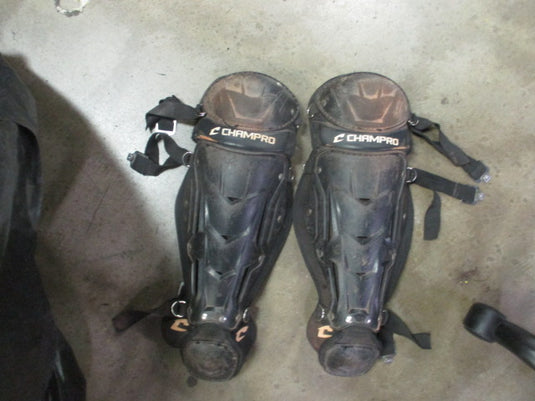 Used Champro Catcher Shin Guards - Youth - Starting To Peel