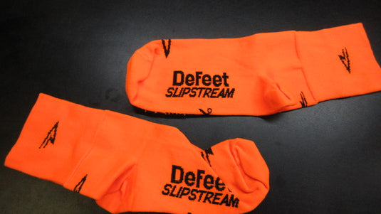 Used DeFeet SlipStream Orange Socks