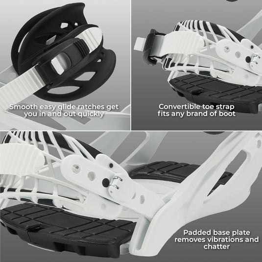 New 5th Element Covert Snowboard Bindings Size Small ( 5-7)