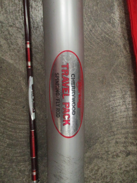 Load image into Gallery viewer, Used Berkley Cherrywood Travel Pack Fly/Spinning rod W/Case
