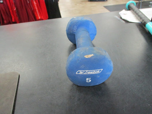 Used Reebok 5 LB Rubber Dumbbell