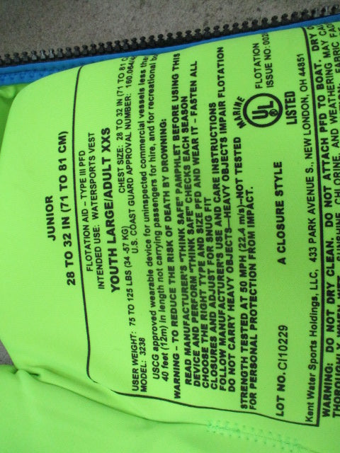 Load image into Gallery viewer, Used Hyperlite Junior Life Jacket Size Youth Large
