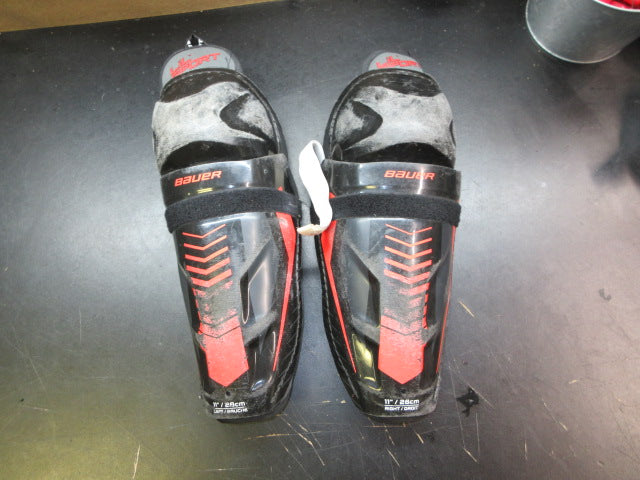 Load image into Gallery viewer, Used Bauer Lil' Sport Hockey Shin Pads - Size 11"
