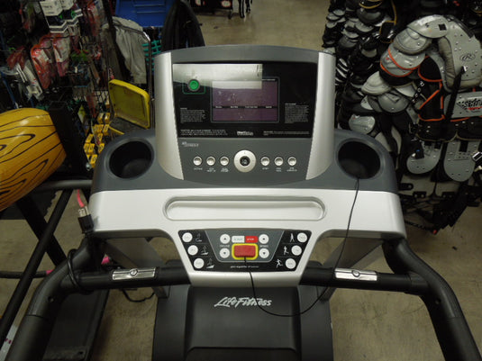 Used Life Fitness T3 Treadmill With Go Console Small indent on belt