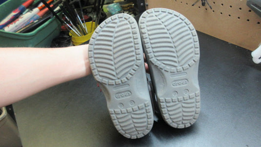 Used Crocs Youth Size 3 - Grey