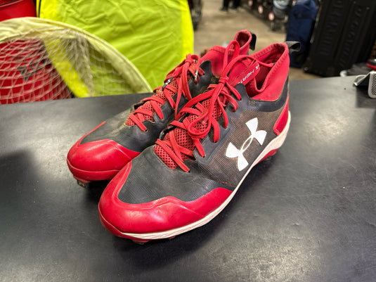 Used Under Armour Heater Metal Baseball Cleat Size 10