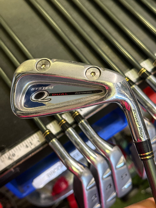 Used Custom Q System Mens Dual Power Play 12 pc Right Hand Golf Club Set