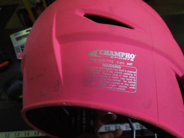 Load image into Gallery viewer, Used Champro Hot Pink Softball Helmet and Mask Size 6 - 6 1/2
