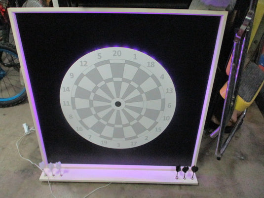 Used Pottery barn Backlit Magnetic Dart Board