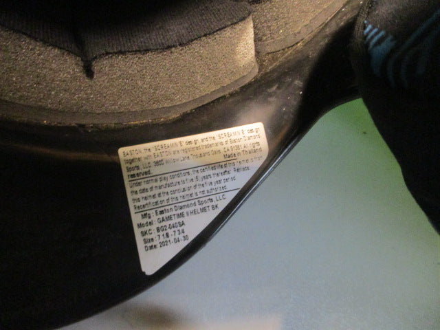 Load image into Gallery viewer, Used Easton Black Gametime Batting Helmet 7 1/8-7 3/4
