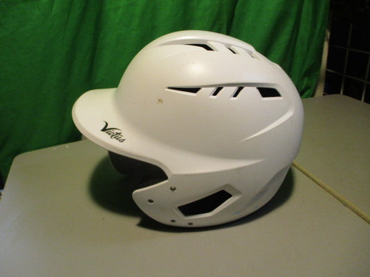 Used Victus White Jr Batting Helmet W/ jaw Guard 6 1/2- 7 1/2 jaw Guard