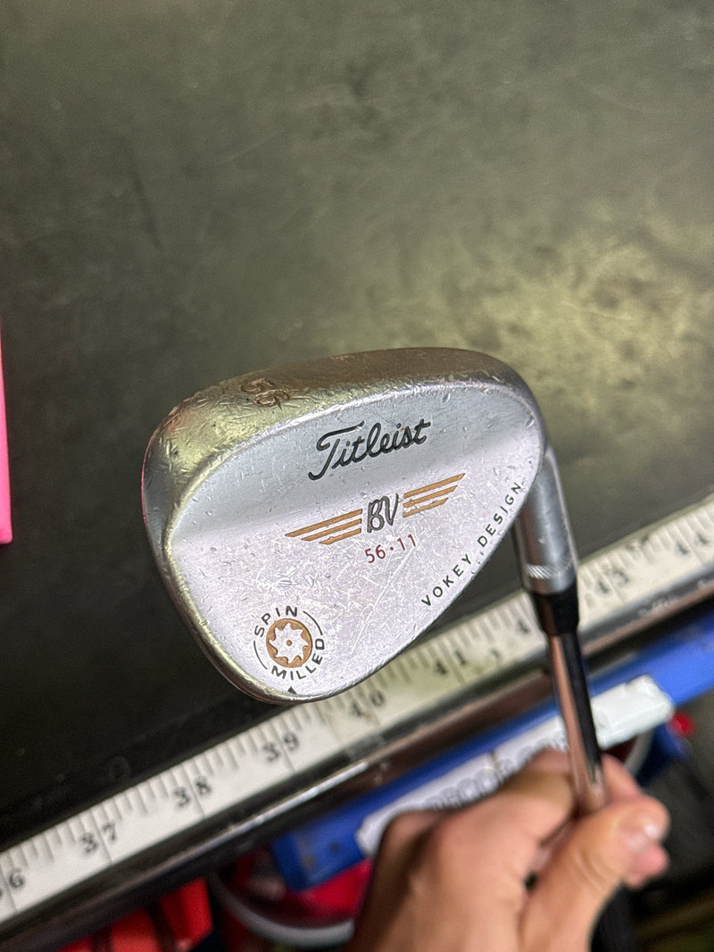 Load image into Gallery viewer, Used Titleist BV 2009 Spin Milled C-C Chrome Finish 56º Right Hand Sand Wedge
