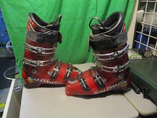 Used Salomon Falcon 10 Red Downhill Ski  Boots Size 10.5
