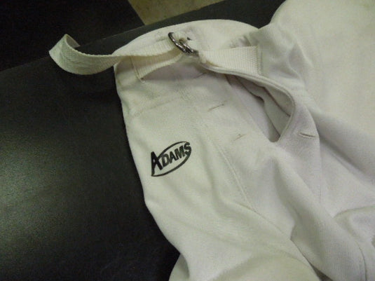 Used Adams 7 Pad Integrated Football Pants in White Size Youth Medium