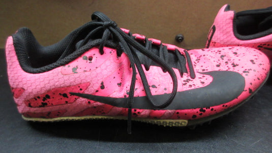 Used Nike Zoom Rival S 9 Paint Splatter Pink Blast Track Shoes - Size 5